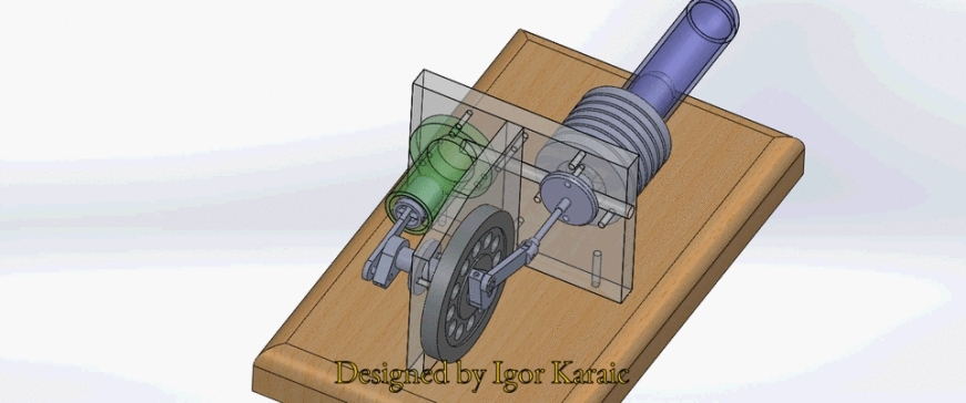 IgorK.的斯特林发动机设计资料solidworks三维建模及PDF平面图0